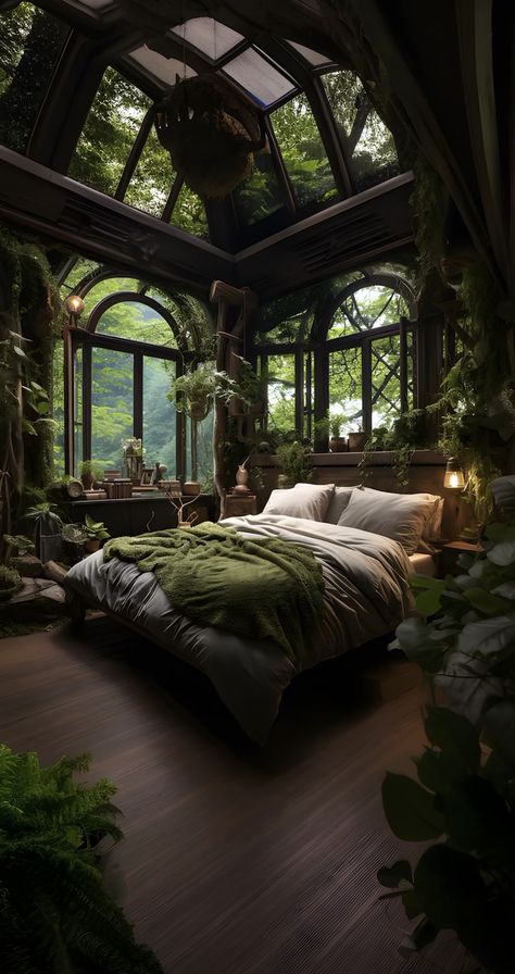 Forest Bedroom, Fantasy Bedroom, Fantasy Rooms, Dark Home, Fantasy Homes, Inspire Me Home Decor, Dream House Rooms, Fantasy House, Aesthetic Rooms