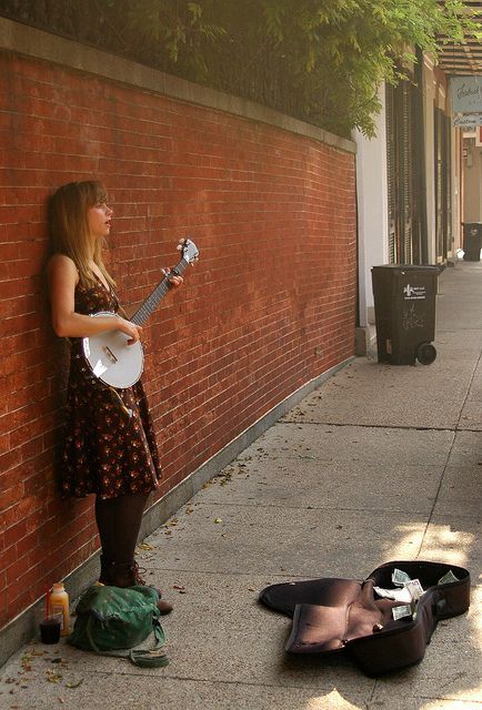 Why you should try busking: Yes, even you! Street Guitarist Aesthetic, Street Musician Aesthetic, Street Guitarist, Musicians Photography, Street Musicians, Street Performer, New Orleans Music, Street Performers, Street Music