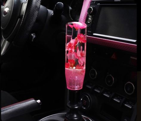 Ideas For Cars Decorations, Car Mods Girly, Custom Car Ideas, Customized Cars Ideas, Cool Interior Car Ideas, Cool Car Decorations, Customized Car Interior, Shift Knobs Custom, Car Mods Aesthetic