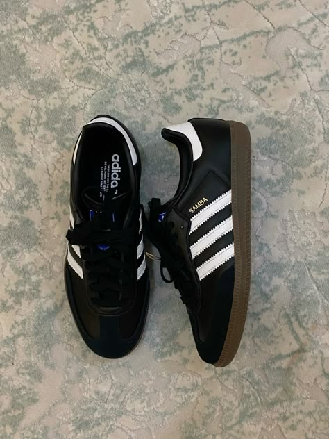 adidas samba black Samba Adidas Shoes, Adidas Samba All Black, Aesthetic Black Sneakers, Black Og Samba Outfit, Adidas Shoes Sambas, All Black Sambas, Black And White Sambas, Adidas Sambas Black, Samba Adidas Black