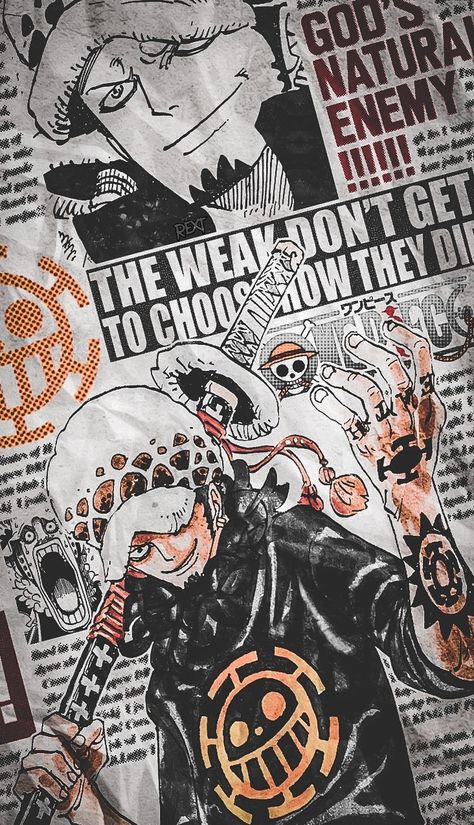 Law Wallpaper, Cp9 One Piece, Trafalgar Law Wallpapers, Anime Wall Prints !!, Grunge Pictures, All Anime Characters, Best Anime Drawings, Space Wallpaper, Anime Boy Sketch