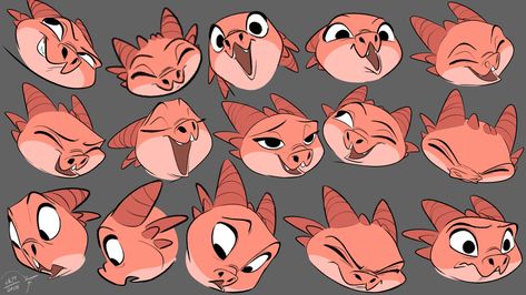 Expression Sheet, Monster Characters, Character Design Sketches, Art Practice, Dragon Art, Drawing Reference Poses, Creature Design, Cartoon Art Styles, Design Sketch