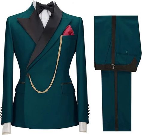 Emerald Green Suit, Dark Teal Weddings, Teal Blue Weddings, Green Suit Men, Teal Suit, Backless Lace Wedding Dress, Dark Emerald Green, Blue Suit Wedding, Street Style Outfits Men