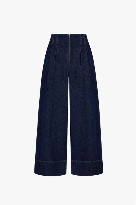 Box Stitch, High Rise Wide Leg Jeans, Denim Midi Dress, Conscious Fashion, Box Pleats, High Rise Jeans, British Style, Trending Now, Denim Shop