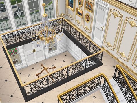 Sims Mansion Interior, French Mansion Interior, Black Mansion, Inside Mansions, French Mansion, Sims 2 House, Sims Freeplay Houses, Sims Free Play, Sims House Plans