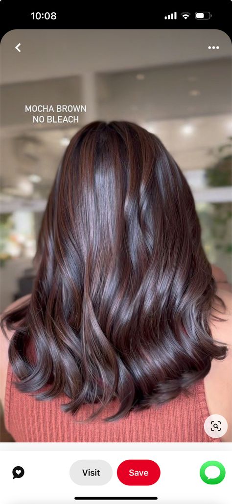 Brown Hair Without Bleach, Mocha Brown Hair, Mocha Brown, Hair Colour, Brown Hair, Mocha, Balayage, Bleach, Hair Color