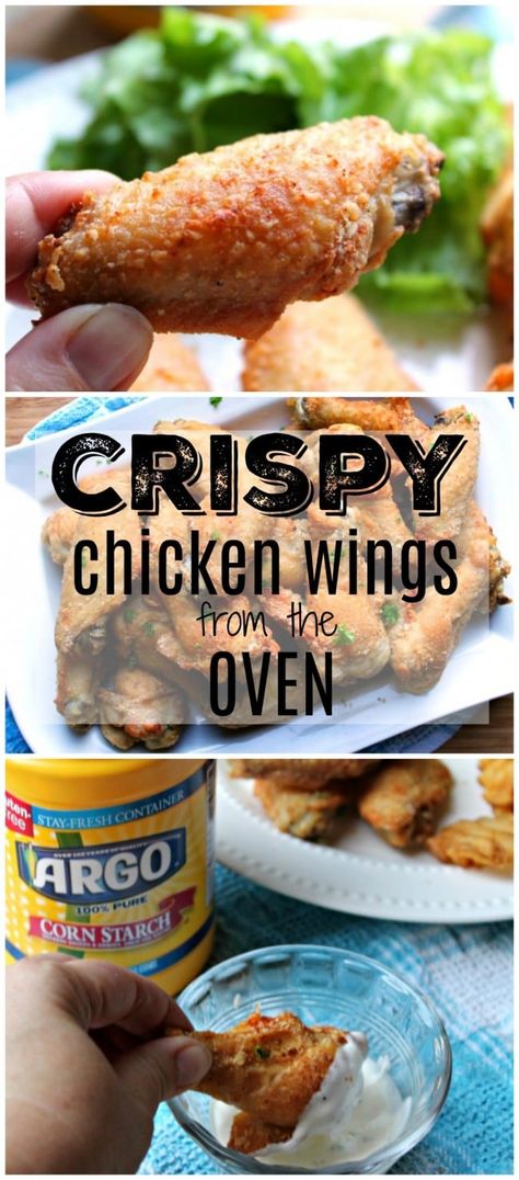 The Crispiest Chicken Wings From The Oven - Foody Schmoody Blog Super Crispy Chicken Wings, Crispy Oven Baked Chicken Wings Corn Starch, Chicken Wings In The Oven Crispy, Best Crispy Chicken Wings, Oven Wings Crispy, Frying Chicken Wings, Oven Crispy Chicken, Wings Recipe Oven, Oven Fried Chicken Wings