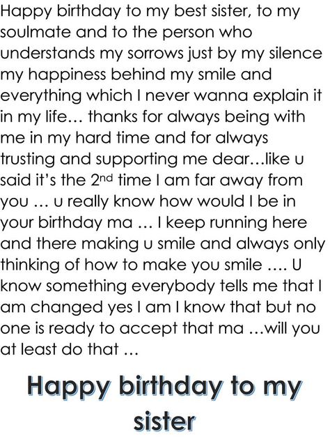 Younger Sister Birthday Quotes, Caption For Sister, Birthday Caption For Sister, Letter To Sister, Tea Quotes Funny, Happy Birthday Big Sister, Birthday Dear Friend, Birthday Captions For Myself, Happy Birthday Paragraph