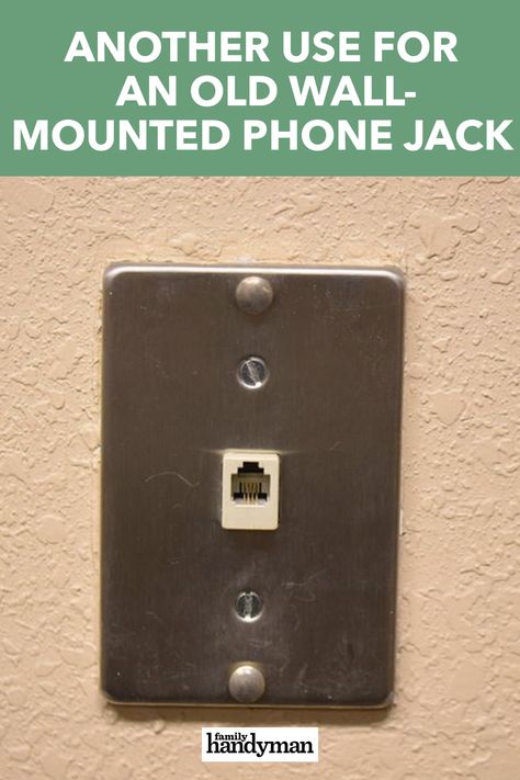 Family Handyman Projects, Home Repair Hacks, Handyman Projects Diy Home Repair, Hide Phone Jack, Phone Jack Covers, Patch Drywall, Wall Covering Ideas, Homeowner Hacks, Wall Jack