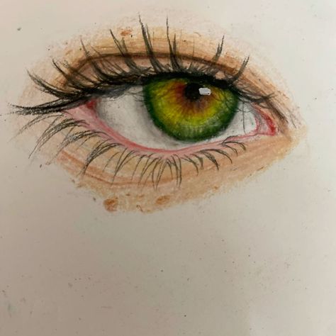 Eye Colored Pencil Drawing, Pencil Drawing Reference, Eye Colored Pencil, Diy Canvas Art Easy, Realistic Eye Drawing, Sky Art Painting, Oil Pastel Art, Eye Painting, Colored Pencil Drawing