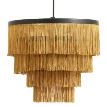 Nordal-Lampada con frange in metallo giallo dorato 36 x 32 cm Fringe Pendant Light, Fringe Light, Copper Lampshade, Brass Lampshade, Cactus Light, Mini Copper, Gold Fringe, Disco Lights, White Lamp Shade