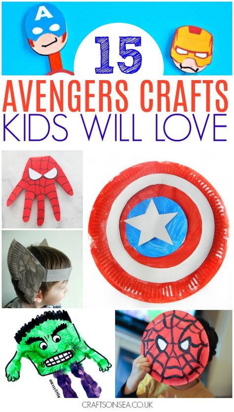 Want some fun Avengers crafts for kids that they can make themselves? We've got 15 awesome ideas they'll love with DIY's inspired by Ironman, Spiderman, Captain America and Hulk - plus a couple of Baby Groot crafts because I couldn't resist them! #avengers #kidscraft Marvel Crafts For Kids, Marvel Crafts, Avengers Crafts, Spiderman Captain America, Hero Crafts, Ironman Spiderman, Avengers Theme, Scarlet Heart Ryeo, Superhero Crafts