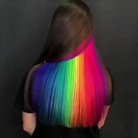 Exotic Hair Color, Hidden Hair Color, Exotic Hairstyles, Peekaboo Hair, Colors Inspiration, Latest Hair Color, Rainbow Hair Color, Cute Hair Colors, Creative Hair Color