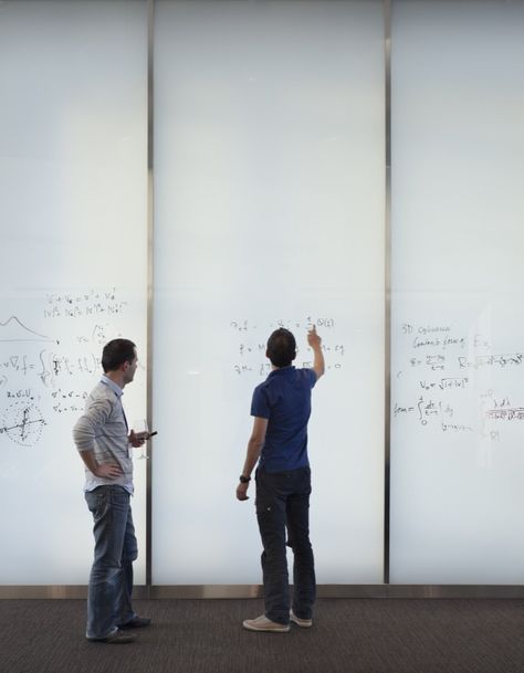 back-lit glass, use as a white board