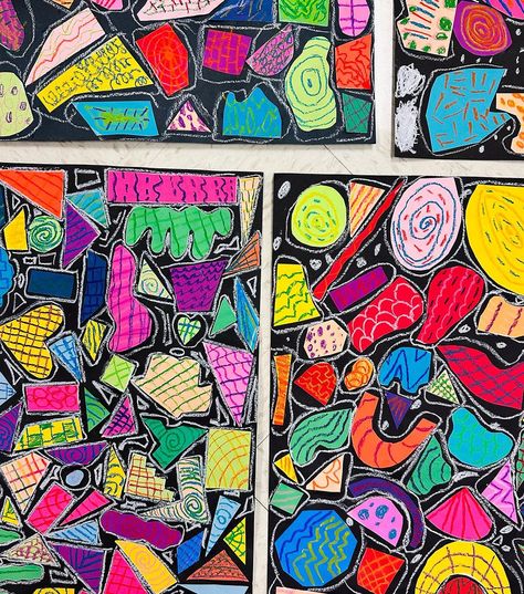 Keisha L. Casiano | 2nd grade friends learned about the artist Reggie Laurent, and how he used geometric and organic shapes and lines, and shapes or designs to… | Instagram Grade 3 Art, Reggie Laurent, Shape Project, Organic Shapes Art, Line Project, Shapes Art, 3rd Grade Art, Lines And Shapes, Shape Art