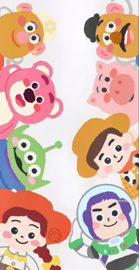 Dibujos Toy Story, Funny Laptop Stickers, Toy Story Characters, Iphone Lockscreen Wallpaper, Cute Disney Pictures, Cute Pastel Wallpaper, Room Deco, Cartoon Wallpaper Iphone, Wallpaper Iphone Disney