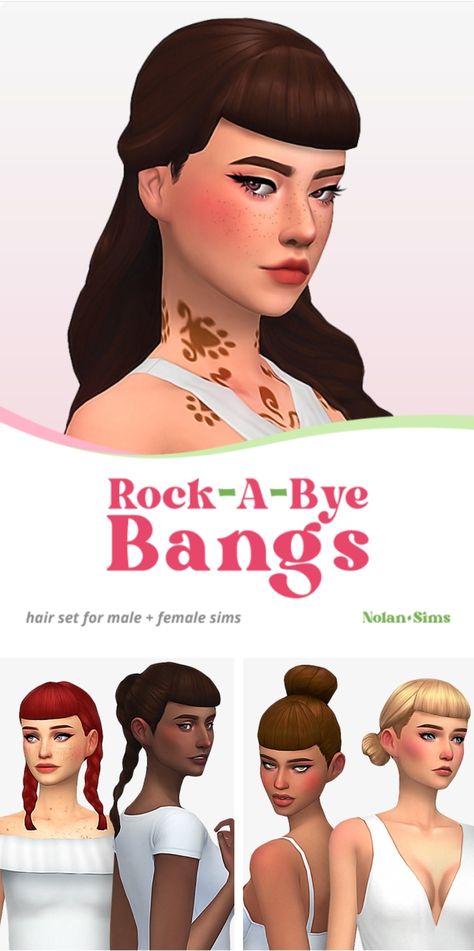 Nolan Sims Cc, Sims 4 Micro Bangs Hair, Micro Bangs Sims 4 Cc, Sims 4 Bangs, V Bangs, Micro Bangs, Sim4 Cc, Baby Bangs, Sims 4 Mm Cc