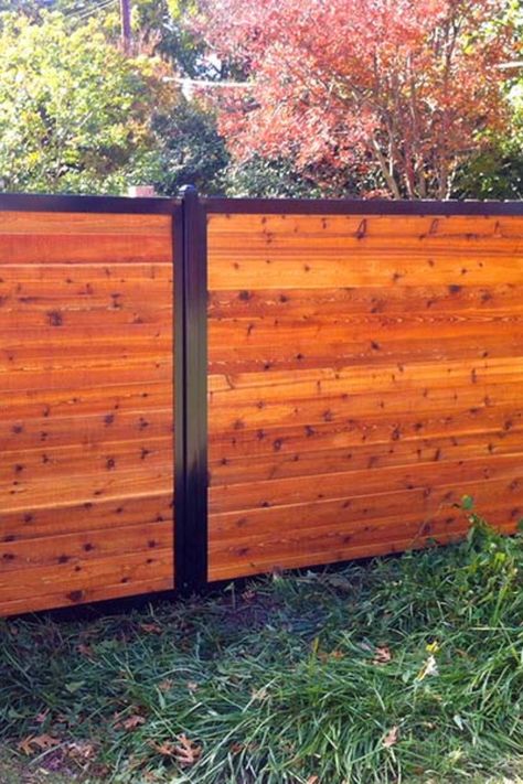 FenceTrac from Perimtec Slip Fence Ideas, Slip Fence, Fence Ideas Diy, Cheap Privacy Fence, Pagar Modern, Diy Backyard Fence, Diy Privacy Fence, Fence Construction, Wood Privacy Fence