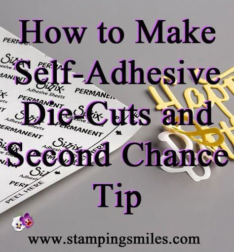 How to make self-adhesive die-cuts and second chance tip Stamping Techniques Card Tutorials, Card Making Tools, Tuesday Tips, Card Making Templates, Embossing Techniques, Stamp Tutorial, Card Making Tips, Scrapbooking Techniques, Card Making Tutorials