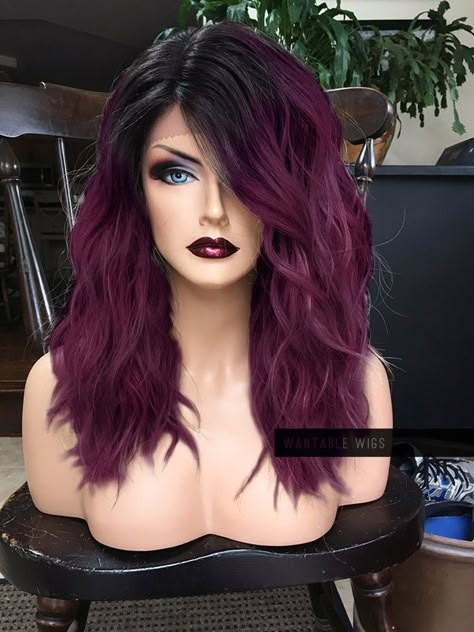 Pelo Color Borgoña, Burgandy Hair, Ombre Burgundy, Magenta Hair, Plum Hair, Red Wig, Hair Color Burgundy, Gorgeous Hair Color, Coloured Hair