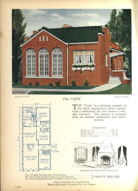 Floorplan Inspiration, Sears Catalog Homes, Vintage Floor Plans, Vintage Catalog, Build Inspiration, Brick Construction, Sims 4 House Plans, Vintage House Plans, Traditional Homes