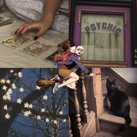 sabrina the teenage witch aesthetic sabrina spellman aesthetic moodboard niche collage edit picsart broom cat salem witchcraft tarot card deck fall aesthetic autumn aesthetic black cat halloween aesthetic stars falltime slasher summer summerween aesthetic netflix tv series main character film movie aesthetic comic character teenage girl vibes Slasher Aesthetic Moodboard, Colourful Witch Aesthetic, Black Cat Halloween Aesthetic, Cat Halloween Aesthetic, Sabrina The Teenage Witch Aesthetic, Witch Movie Aesthetic, Teenage Witch Aesthetic, Salem Sabrina The Teenage Witch, Summerween Aesthetic