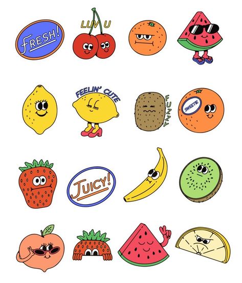 Stickers For Snapchat, T Shirt Bags, Lauren Martin, Friends Stickers, Shirt Bags, Fruit Stickers, Design Posters, Plastic Bags, Graphic Design Posters