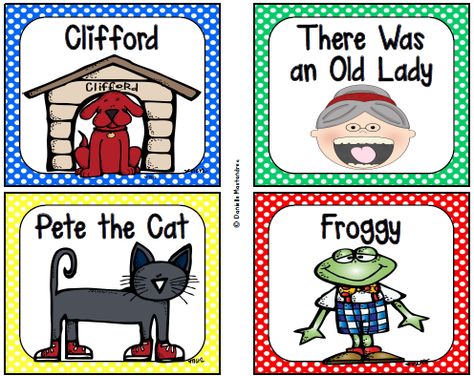 Krazee 4 Kindergarten: Classroom Library Labels Kindergarten Classroom Library, Library Kindergarten, Library Book Labels, Book Basket Labels, Organizing Classroom, Organize Classroom, Classroom Library Labels, Classroom Libraries, Kindergarten Organization