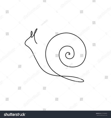 Snail Line Drawing, Snails Drawing, Drawing Insects, One Line Design, Snail Drawing, Snail Illustration, One Line Animals, Snail Tattoo, Snail And The Whale