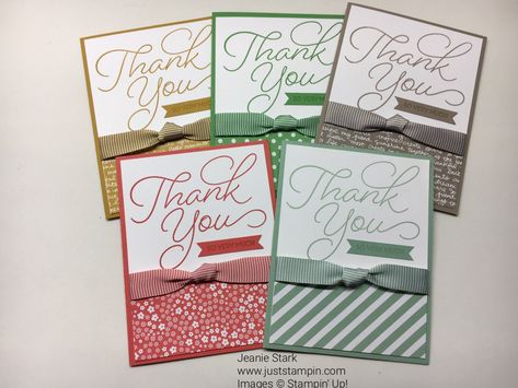 Thank You So Very Much “In Colors” | Just Stampin' Stampin Pretty, Thank You Note Cards, Making Cards, Stamping Up Cards, Get Well Cards, Card Tutorials, Pretty Cards, Card Kit, Paper Crafts Cards