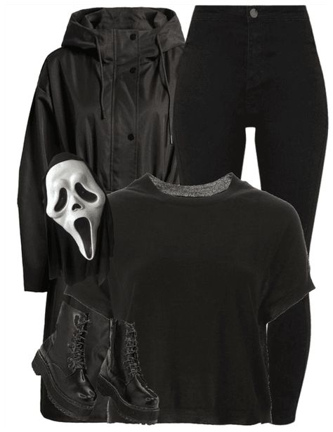 Slasher Inspired Outfits, Slasher Outfit Ideas, Scary Movie Disfraz, Horror Movie Aesthetic Outfits, 90s Horror Movie Outfits, Slasher Outfits, Horror Aesthetic Outfits, Ghostface Outfit, Scary Outfits