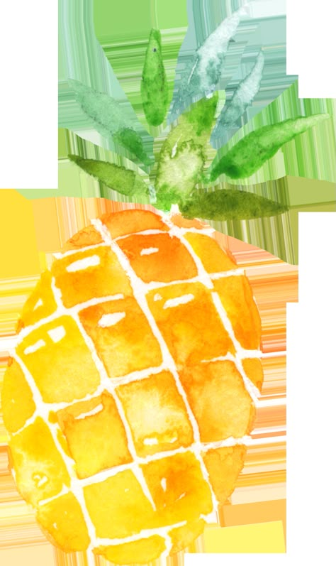 Watercolor Pineapple, Watercolor Paintings For Beginners, Watercolor Fruit, Watercolor Projects, Cat Air, Fruit Painting, Watercolor Paintings Tutorials, Watercolor Art Lessons, Yellow Art