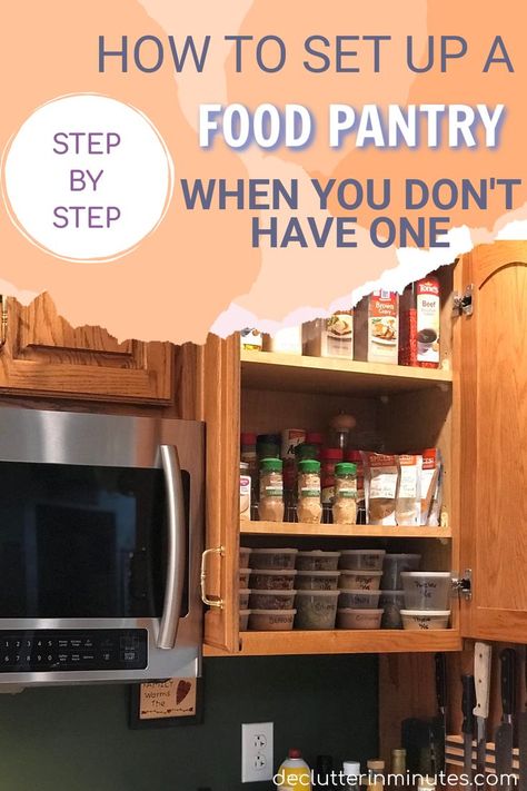 Creating A Pantry, Kitchen Without Pantry, No Pantry Solutions, Food Storage Cabinet, Kitchen Cupboard Organization, Kitchen Cabinet Organization Ideas, Spice Organization Drawer, Home Organizers, Canned Food Storage