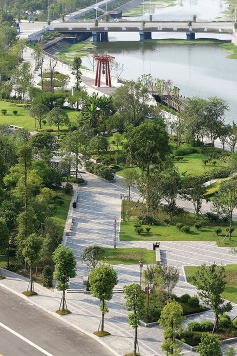 Mastering the Art of Landscape Design Public Garden Architecture, Waterfront Design, Campus Landscape, Landscape Architecture Plan, New Urbanism, Eco City, Urban Landscape Design, Public Space Design, Landscape And Urbanism