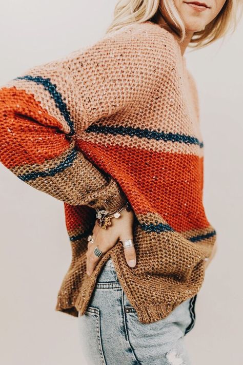 Mode Hippie, Mode Inspiration, Fall Winter Outfits, Stripe Sweater, Passion For Fashion, Autumn Winter Fashion, Winter Fashion, Cardigans, Fall Outfits