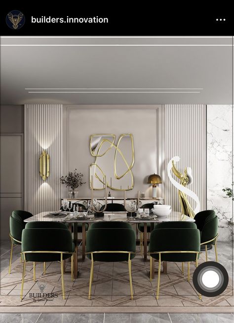 Luxury Kitchen Dining Room, Kitchen Dining Room Ideas, Art Deco Living, Dining Room Interior Design, Dream Dining Room, Best Dining Room, Art Deco Living Room, Dining Room Decoration, Deco Living Room