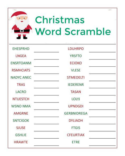 Christmas Word Scramble Activity Page Jumble Word Puzzle, Christmas Puzzles Printables, Word Puzzles Printable, Worksheets For Adults, Merry Christmas Letter, Christmas Word Scramble, Jumbled Words, Christmas Party Activities, Holiday Words