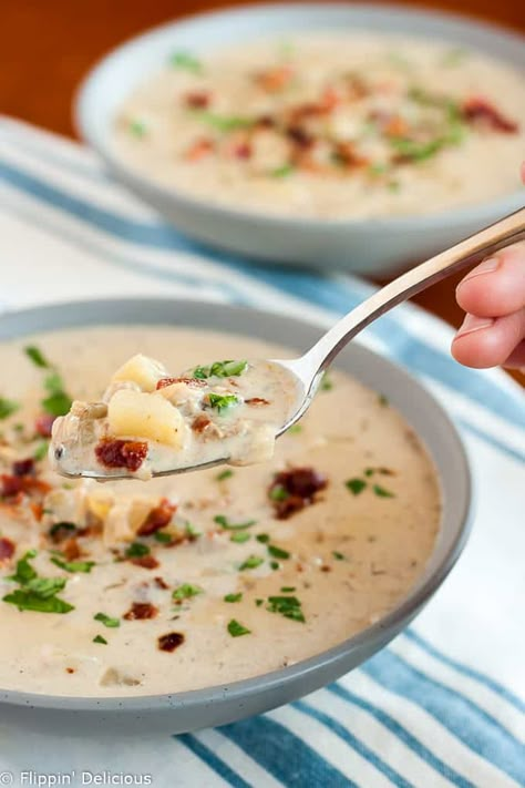 Gluten Free Clam Chowder Recipe, Gluten Free Clam Chowder, Gluten Free Soups, Gluten Free Dinner Recipes, Easy Gluten Free Recipes, Best Gluten Free Recipes, One Pot Meal, Gluten Free Recipes For Dinner, Allergy Free Recipes