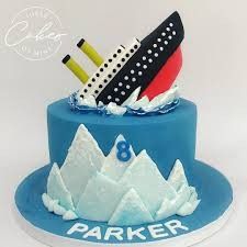 Titanic Cakes For Kids, Titanic Cake, Titanic Birthday, Titanic Party, Seventh Birthday, Boat Cake, 8th Birthday Cake, Take The Cake, Cakes For Boys