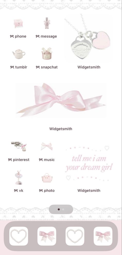 Aesthetic Coquette Homescreen, Cute Coquette Widgets, Phone Layout Ideas Coquette, Coquette Wallpaper Iphone Ideas, Pink Coquette Homescreen Layout, Aesthetic Phone Decor, Phone Wallpaper Design Ideas, Widgets Phone Ideas, Coquette Home Screen Ideas