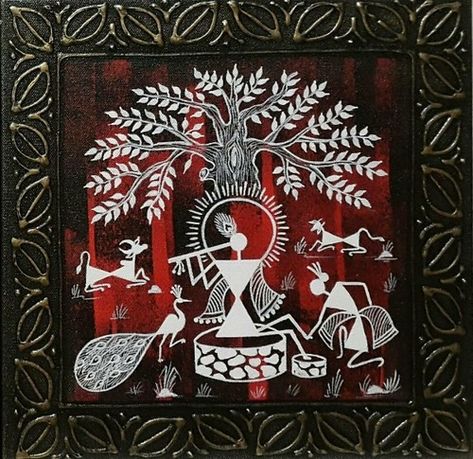 Worli Painting, Warli Painting, Easy Mandala Drawing, Kalamkari Painting, Indian Art Gallery, Madhubani Art, Wall Art Wallpaper, Art Painting Gallery, Indian Folk Art