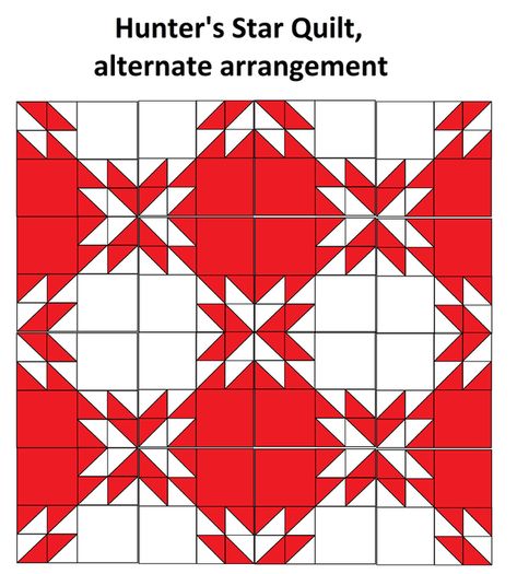 Starting a Hunters Star Quilt Hunter Star Quilt Pattern Free, Hunters Star Quilt Pattern Free, Hunters Star Quilt Block, Hunter Star Quilt, Hunters Star, Hunters Star Quilt, Quilt Pattern Free, Layer Cake Patterns, Star Quilt Pattern