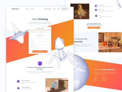 3D Printing Marketplace Website - Start Printing by Hapibot Studio 3d Printing Website, 3d Print, Global Community, Creative Professional, 3d Printing, Web Design, Print Design, Design