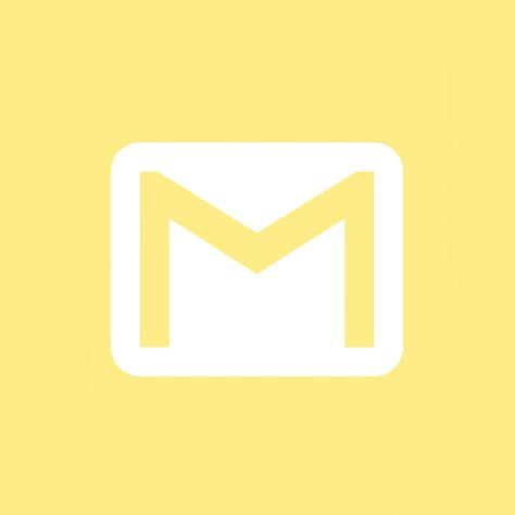 Gmail App Icon, Yellow Kawaii, Yellow Icon, Iphone Wallpaper Yellow, Yellow Aesthetic Pastel, App Store Icon, Application Icon, Widget Design, Apple Icon