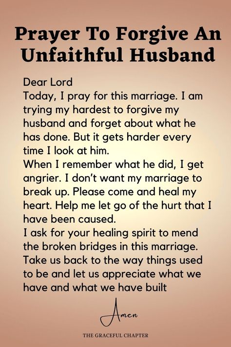 Prayer to forgive an unfaithful husband Prayers For My Husband To Stop Cheating, How To Forgive Your Husband, Prayers For Lying Husband, Prayers For Infidelity Marriage, Prayers For My Marriage Restoration, Unfaithful Husband Quotes, Prayers For Cheating Husband, How To Forgive A Cheating Husband, Prayer For Husband Marriage