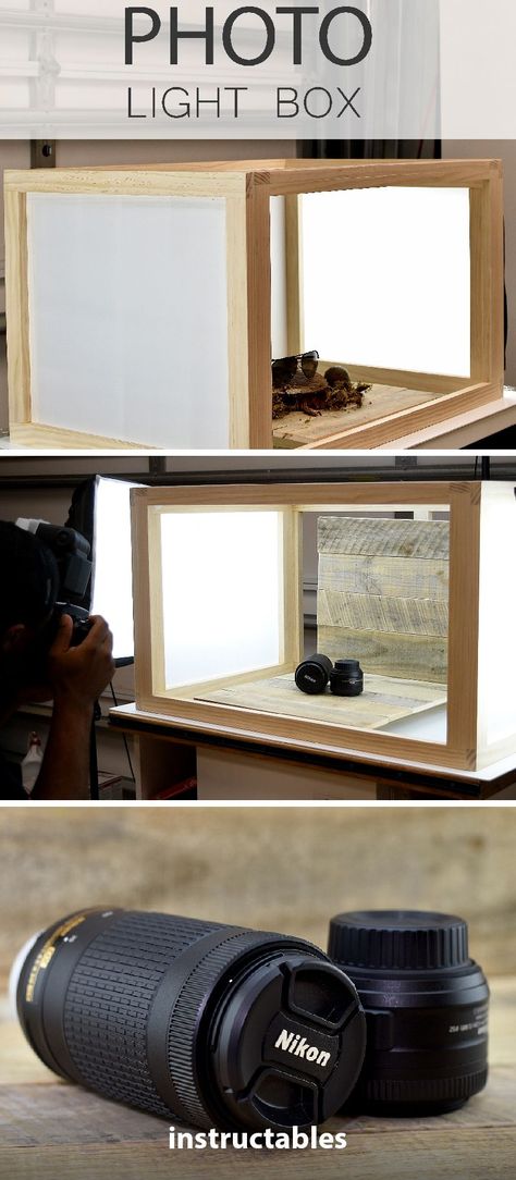 How to Build a Photo Light Box #photography #woodworking Photo Light Box Ideas, Lightbox Photography Ideas, Soft Box Lighting Photography, Photo Light Box Diy, Diy Light Box Photography, Light Box For Photography, Light Box Ideas, Diy Light Box, Photo Light Box