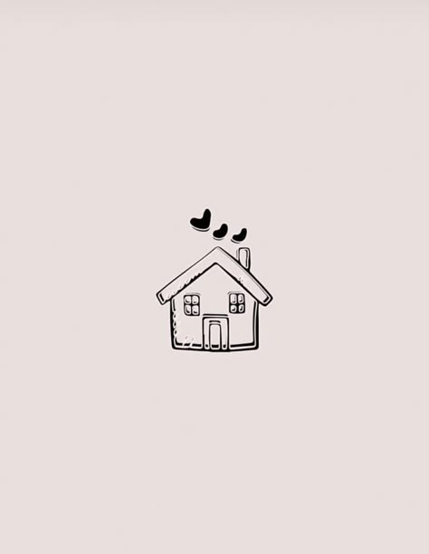 House Highlight Cover Instagram, Small House Tattoo Simple, House Tattoo Minimalist, House Icon Aesthetic, House Tattoo Simple, Little House Tattoo, Home Tattoo Ideas, Small House Tattoo, House Tattoo