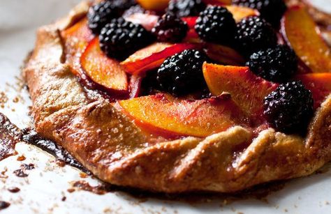 Nectarine Galette, Nectarine Crisp, Blackberry Galette, Nyt Recipes, Nectarine Recipes, Blueberry Galette, Sweet Pies, Galette Recipe, Almond Powder