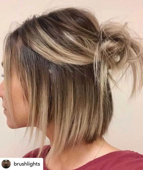 Next Day Hair, Elegant Updos, Short Hair Trends, Bob Hairstyles For Fine Hair, Hair Easy, Updo Hairstyles, Penteado Cabelo Curto, Short Hair Updo, Short Hairstyle