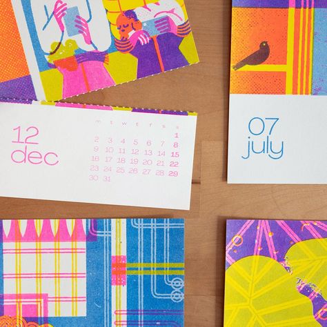 City Garden Risograph Calendar - Kelly Belter City Gardens, 달력 디자인, Month Gifts, City Garden, Calendar 2024, Vintage Stamps, Calendar Design, 9 And 10, Print Design